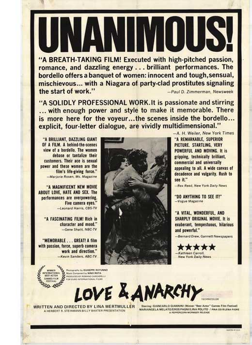 Love and Anarchy - 27 x 40 Movie Poster - Style A